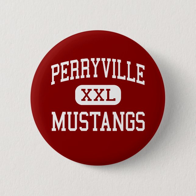 Perryville - Mustangs - Senior - Perryville 6 Cm Round Badge (Front)
