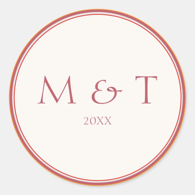 Persdonalized Rose Classic Round Sticker (Front)