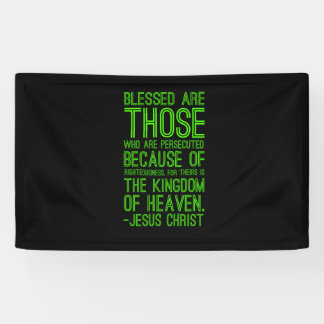 Persecuted Bible quote Christian Jesus Christ yell Banner