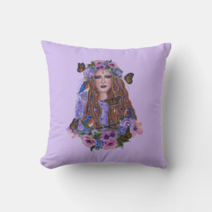 Persephone goddess spring butterflies by Renee L Cushion