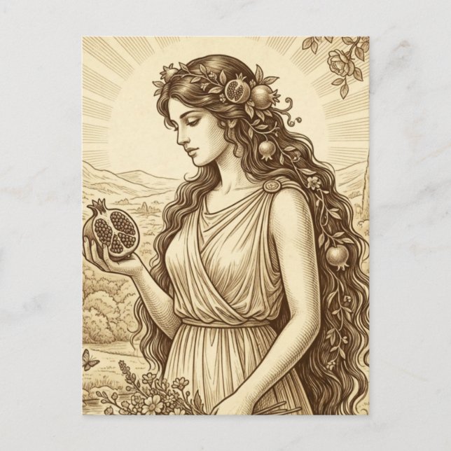 Persephone Greek Goddess Postcard (Front)