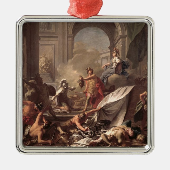 Perseus, under the protection of Minerva Metal Tree Decoration (Front)