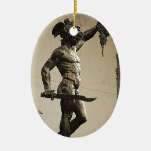 Perseus with the head of Medusa Ceramic Tree Decoration