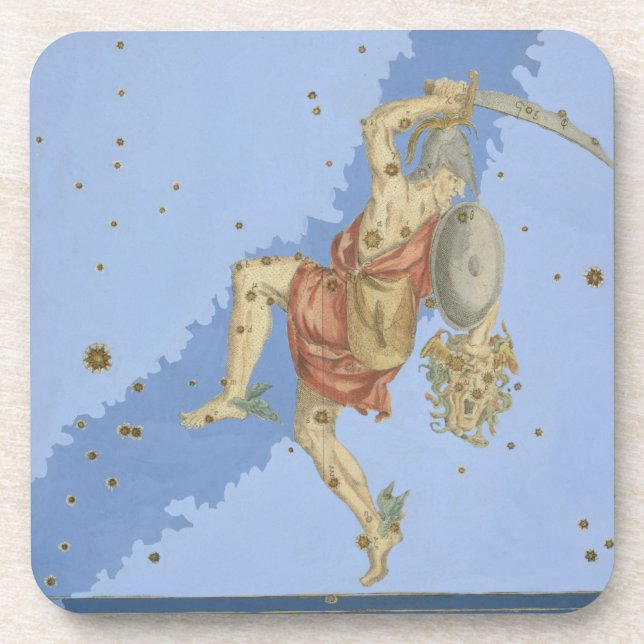 Perseus with the head of Medusa, from 'Uranometria Coaster (Front)