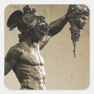 Perseus with the head of Medusa Square Sticker