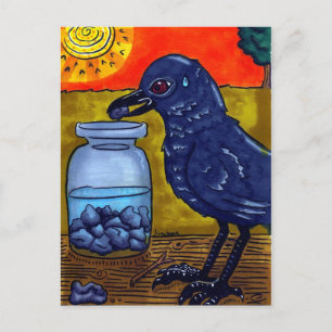 Perseverance Crow Postcard
