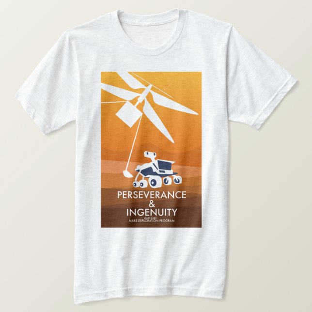 Perseverance & Ingenuity Mars 2020 T-Shirt (Design Front)