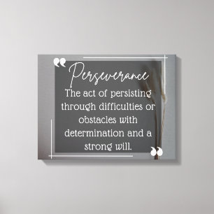 Perseverance Inspirational Canvas Print
