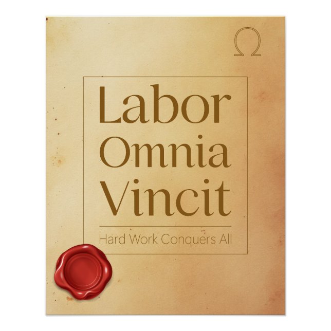 Perseverance Latin Quote Poster (Front)