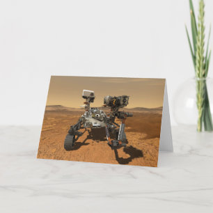 Perseverance Rover Operating On Surface Of Mars. Card
