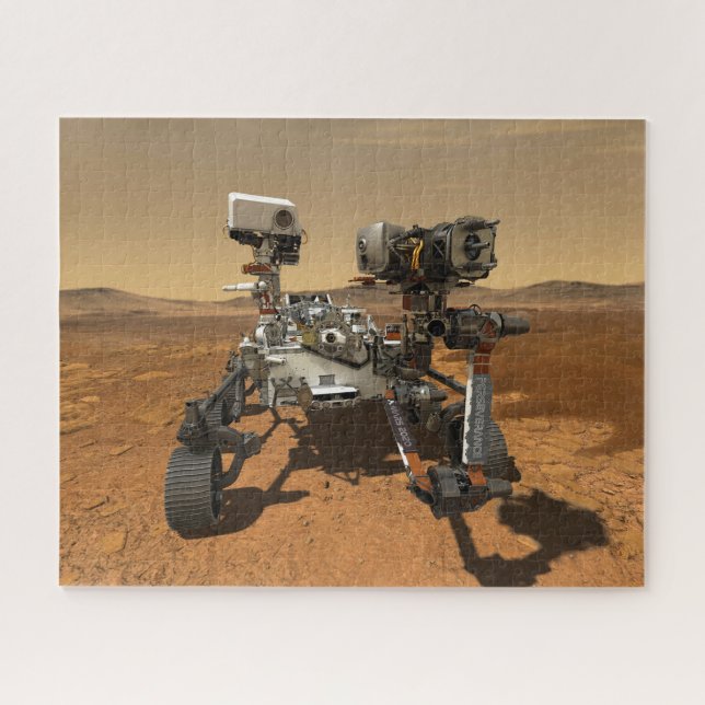 Perseverance Rover Operating On Surface Of Mars. Jigsaw Puzzle (Horizontal)