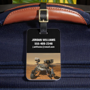 Perseverance Rover Operating On Surface Of Mars. Luggage Tag