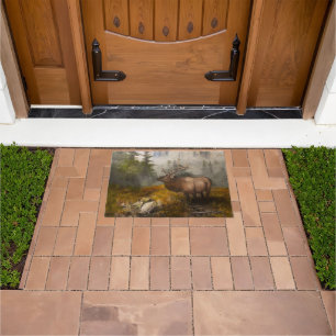 "Perseverance The Elk" Multi-sizes by Jason Street Doormat