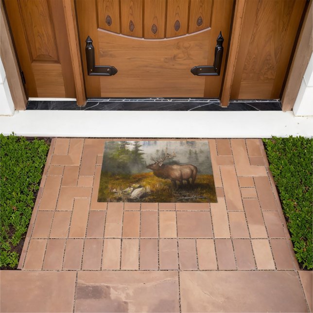 "Perseverance The Elk" Multi-sizes by Jason Street Doormat (Outdoor)