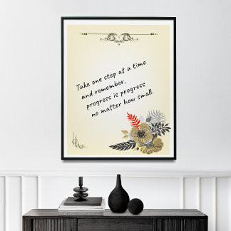 Perseverance Wall Decor, Inspirational Quotes,  Poster