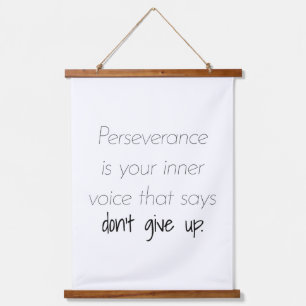Perseverance Wood Topped Wall Tapestry