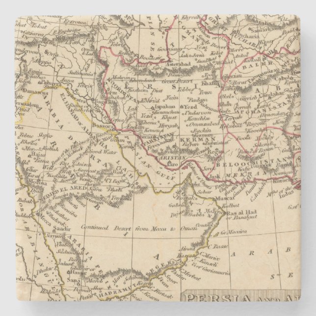 Persia, Arabia Stone Coaster (Front)