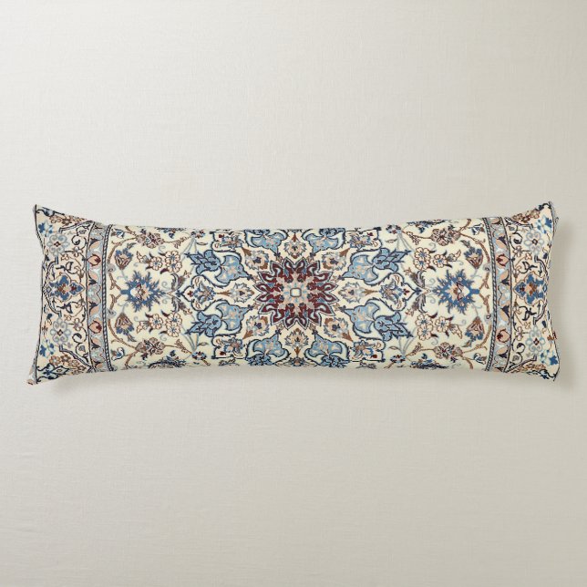Persia Dusty Blue Grey Grey Accent  Body Cushion (Front)