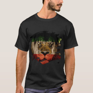 Persia Flag & African Lion Picture T-Shirt