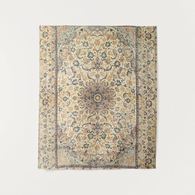 Persia Light Yellow Dusty Blue  Tapestry (Front)