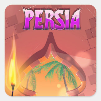 Persia Palace in the warm evening. Square Sticker