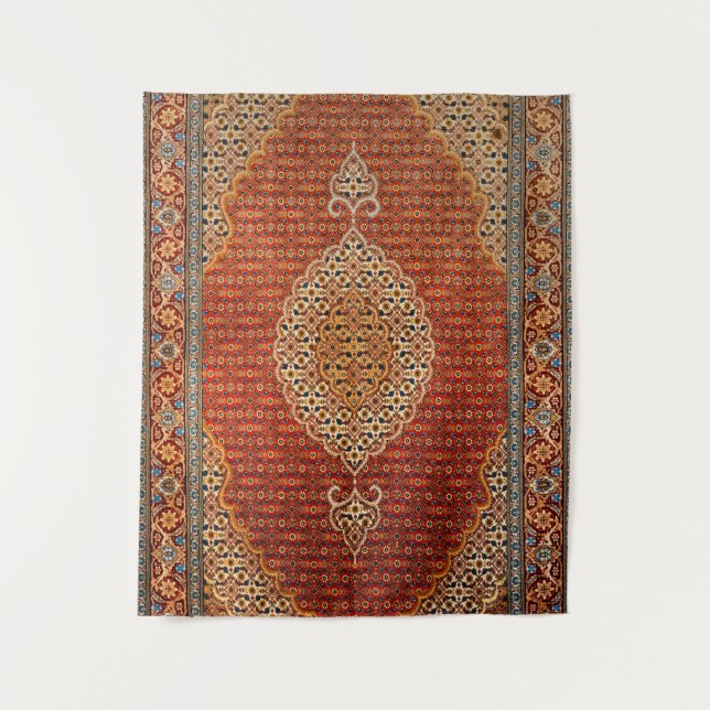 Persia Red Blue Orange Yellow  Tapestry (Front)