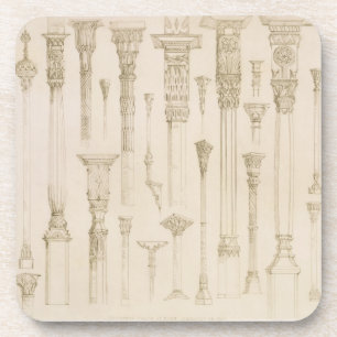 Persian and Turkish wooden column designs, from 'A Coaster