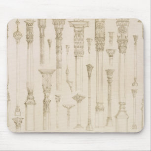 Persian and Turkish wooden column designs, from 'A Mouse Mat