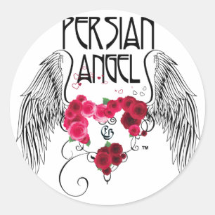 Persian Angel Classic Round Sticker