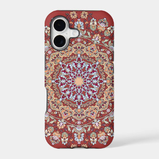 Persian art tazhib with red background mandala
