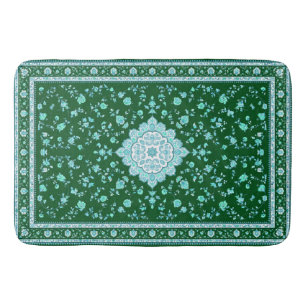 Persian Bath Mat Emerald - Elegant Vintage Rug