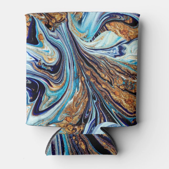 Persian Blue Agate: Oriental Luxurious Texture Can Cooler (Front)