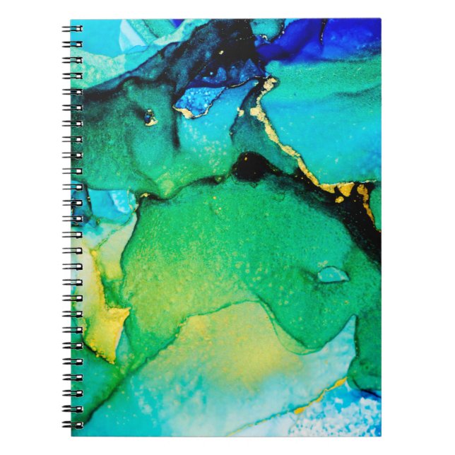 PERSIAN BLUE, chartreuse green. Very beautiful art Notebook (Front)