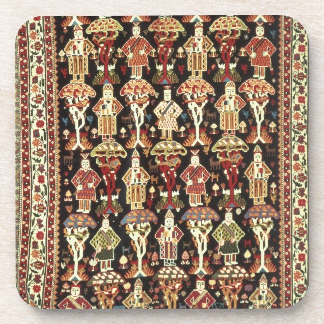 Persian carpet, 19th-20th century coaster (Front)