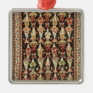 Persian carpet, 19th-20th century metal tree decoration