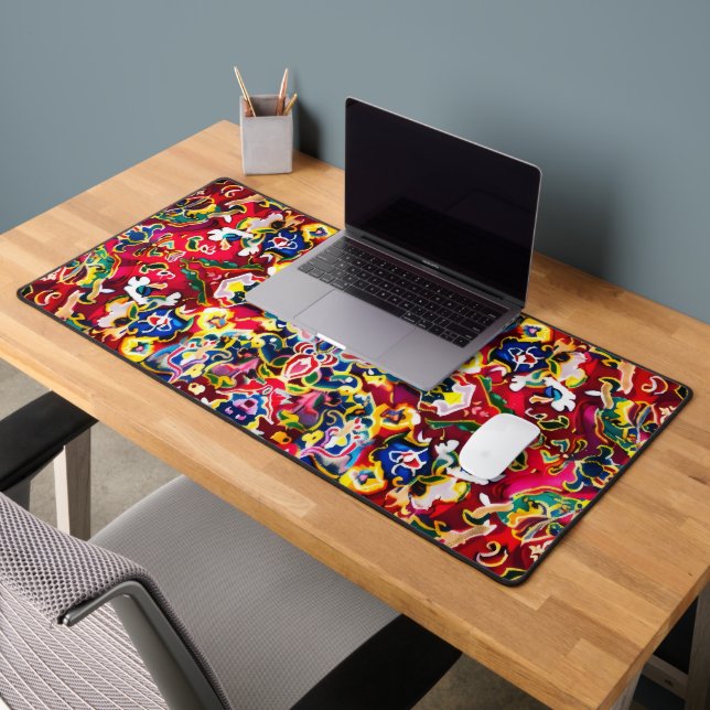 Persian Carpet Abstract Colourful Pattern Desk Mat (Office 2)