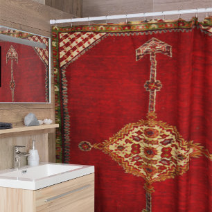 Persian carpet -bold design shower curtain