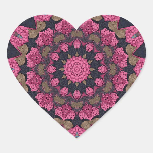 Persian carpet heart sticker (Front)