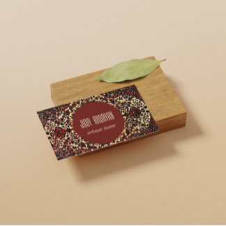 Persian carpet look - antique dealer business card