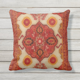 Persian carpet look in copper colour cushion