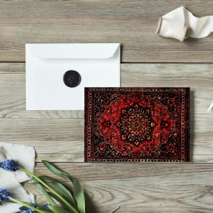 Persian carpet look in rose tinted field