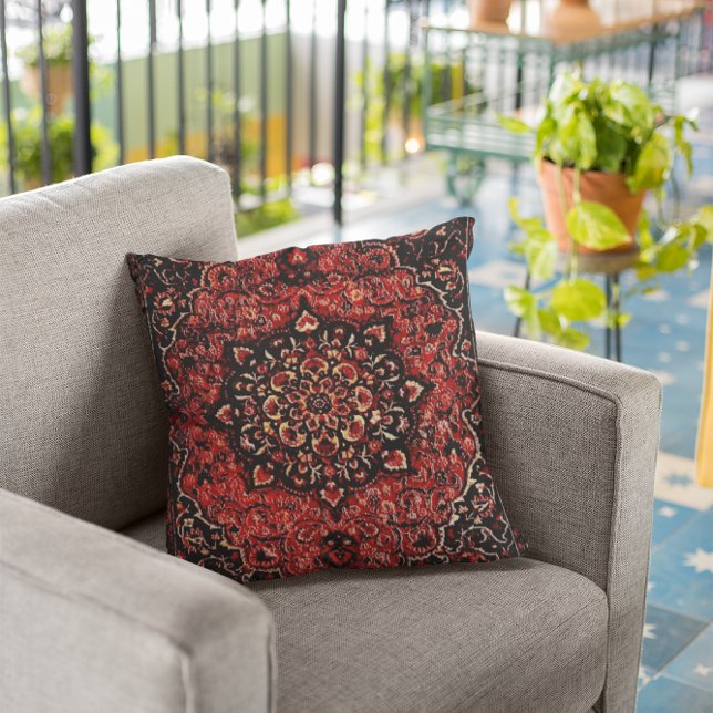 Persian carpet look in rose tinted field cushion (Creator Uploaded)