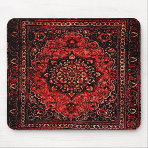 Persian carpet look in rose tinted field mouse mat