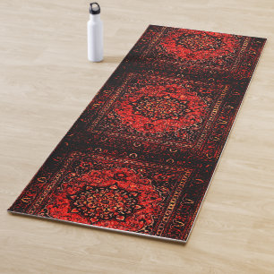 Persian carpet look in rose tinted field no2 yoga mat