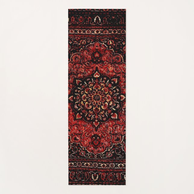 Persian carpet look in rose tinted field  yoga mat (Front)