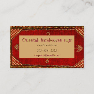 Persian carpet look - red business card