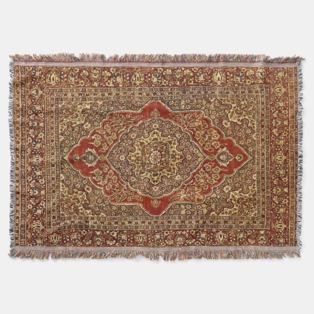 Persian carpet   look -  Tabris Throw Blanket (Front)
