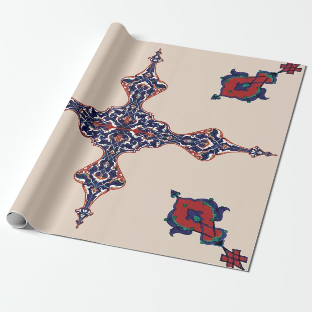 Persian Carpet motif Wrapping Paper (Unrolled)