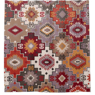 Persian carpet original design, tribal texture. Ea Shower Curtain