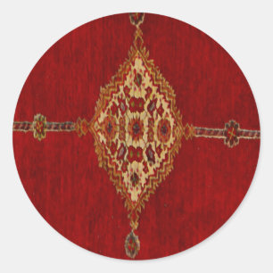 Persian carpet pattern classic round sticker